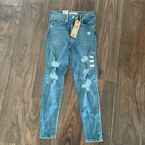 Levi’s mile high super skinny ankle jeans